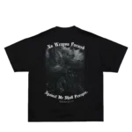 Saint Kaizen Isaiah 54:17 T-Shirt Black featuring No Weapon Formed graphic and biblical scripture artwork on the back